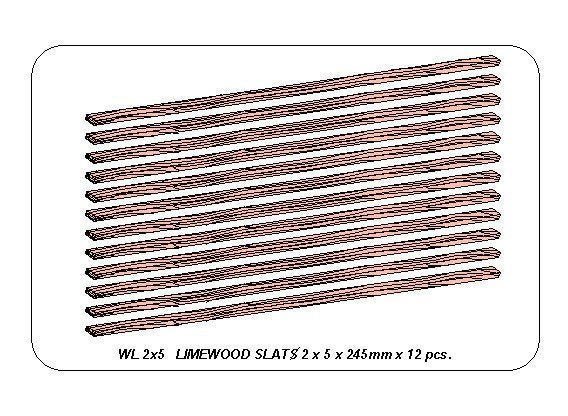Aber WL2X5 Listwy drewniane z lipy 2x4x245mm x12 szt. – immagine 3