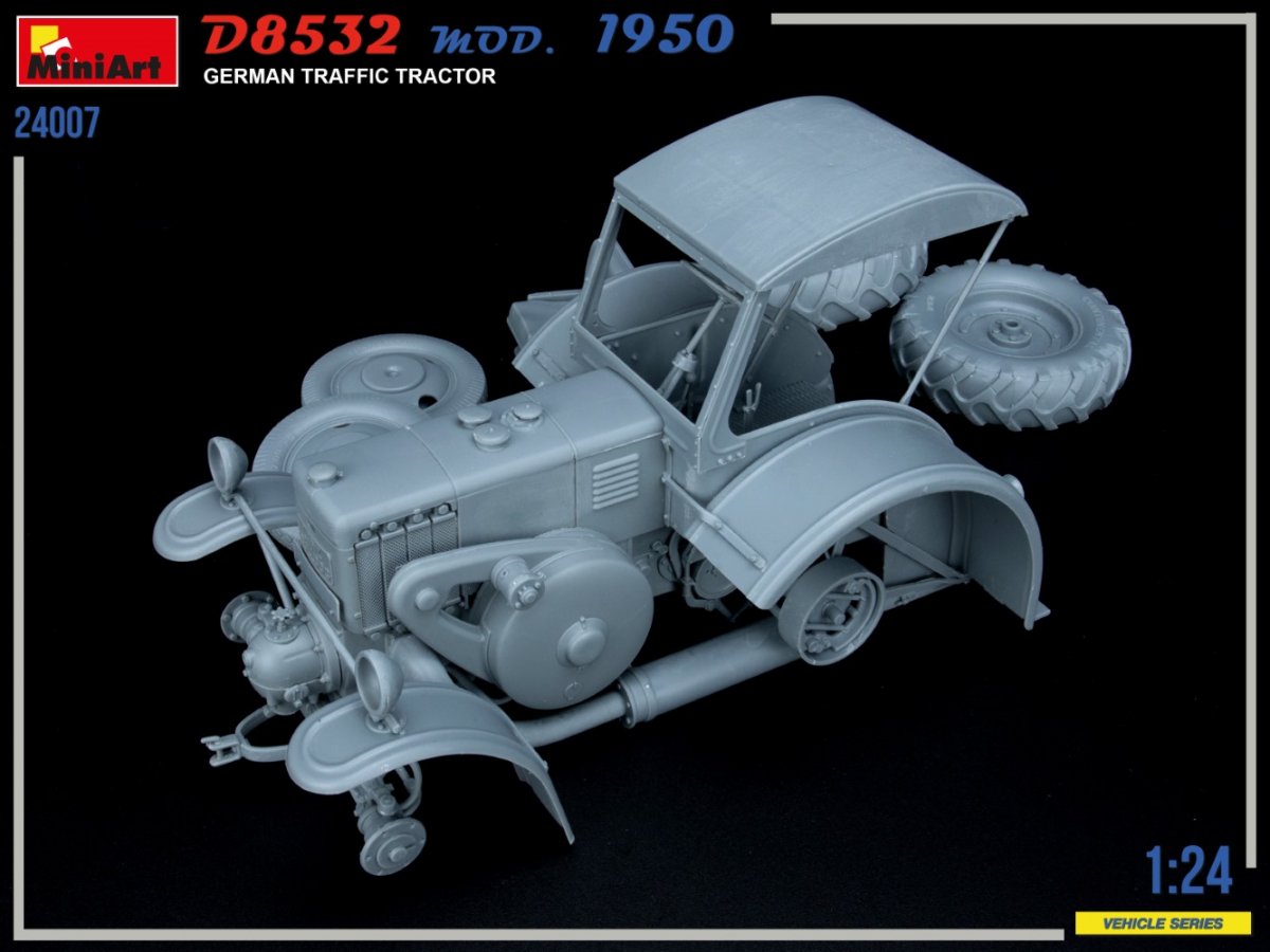 MiniArt 24007 GERMAN TRAFFIC TRACTOR D8532 MOD.1950 1/24 – immagine 5