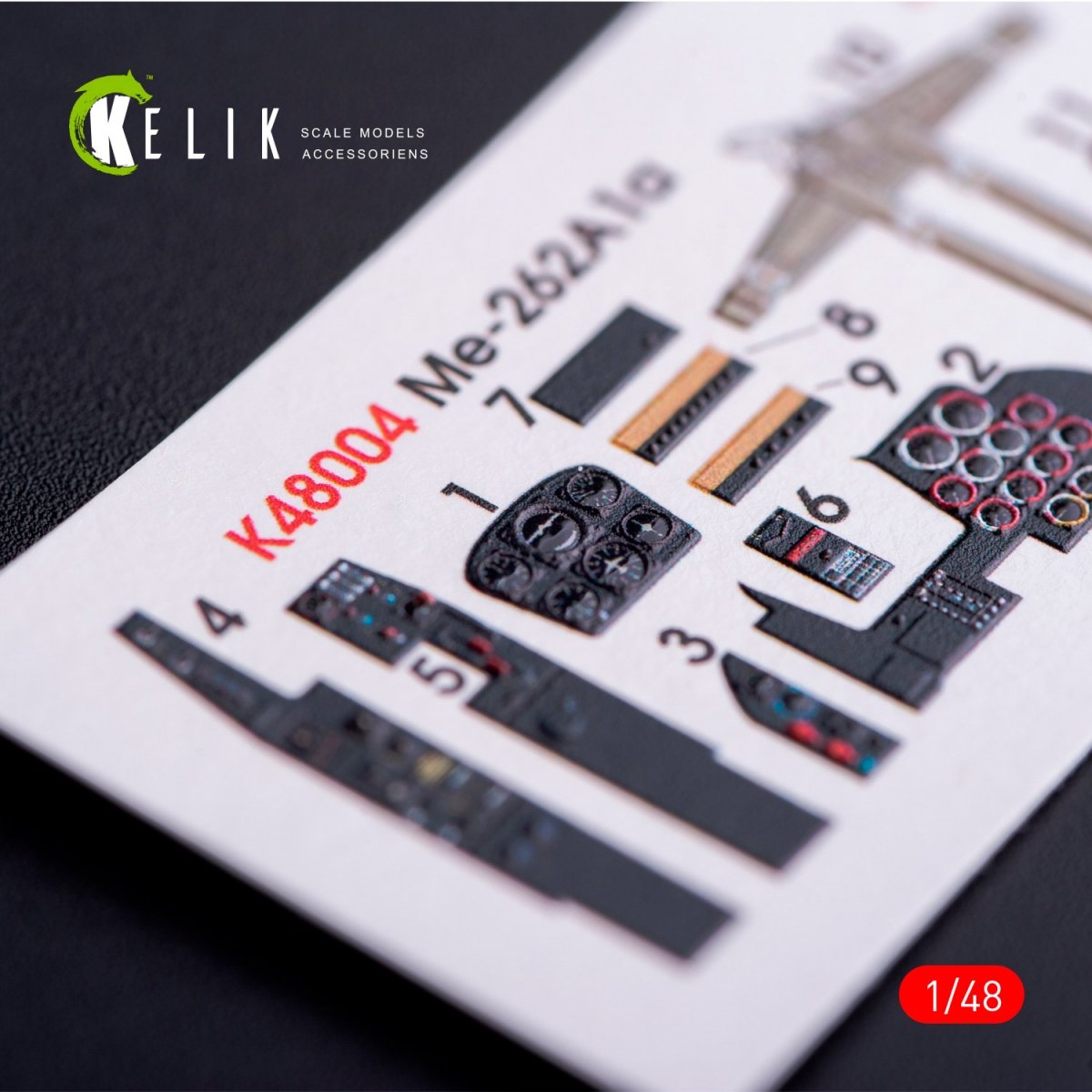 KELIK K48004 ME-262A1 INTERIOR 3D DECALS FOR TAMIYA KIT 1/48 – immagine 2