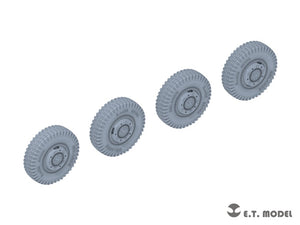 E.T. Model P35-101 WWII German Sd.Kfz.234 Small Diameter Weighted Wheels Type.1 1/35