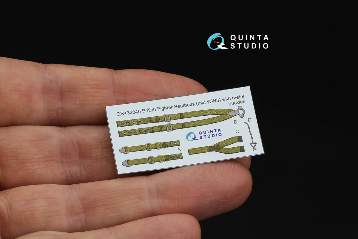 Quinta Studio QR+32046 Ceintures de sécurité pour avions de chasse britanniques, milieu de la Seconde Guerre mondiale (avec boucles métalliques) (Tous les kits) 1/32 – image 2