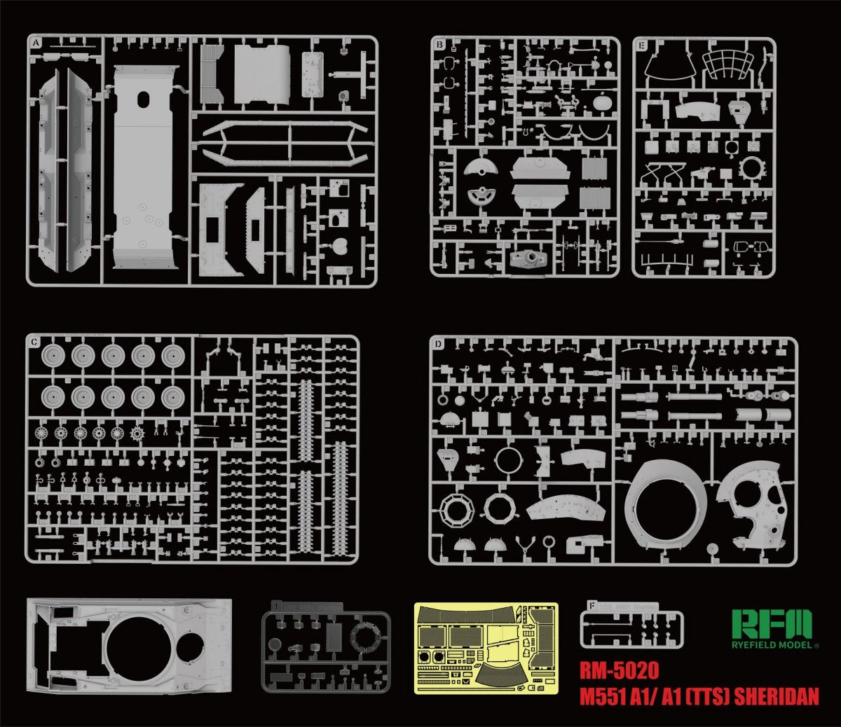 Rye Field Model 5020 M551A1/ A1TTS SHERIDAN 1/35 – immagine 4