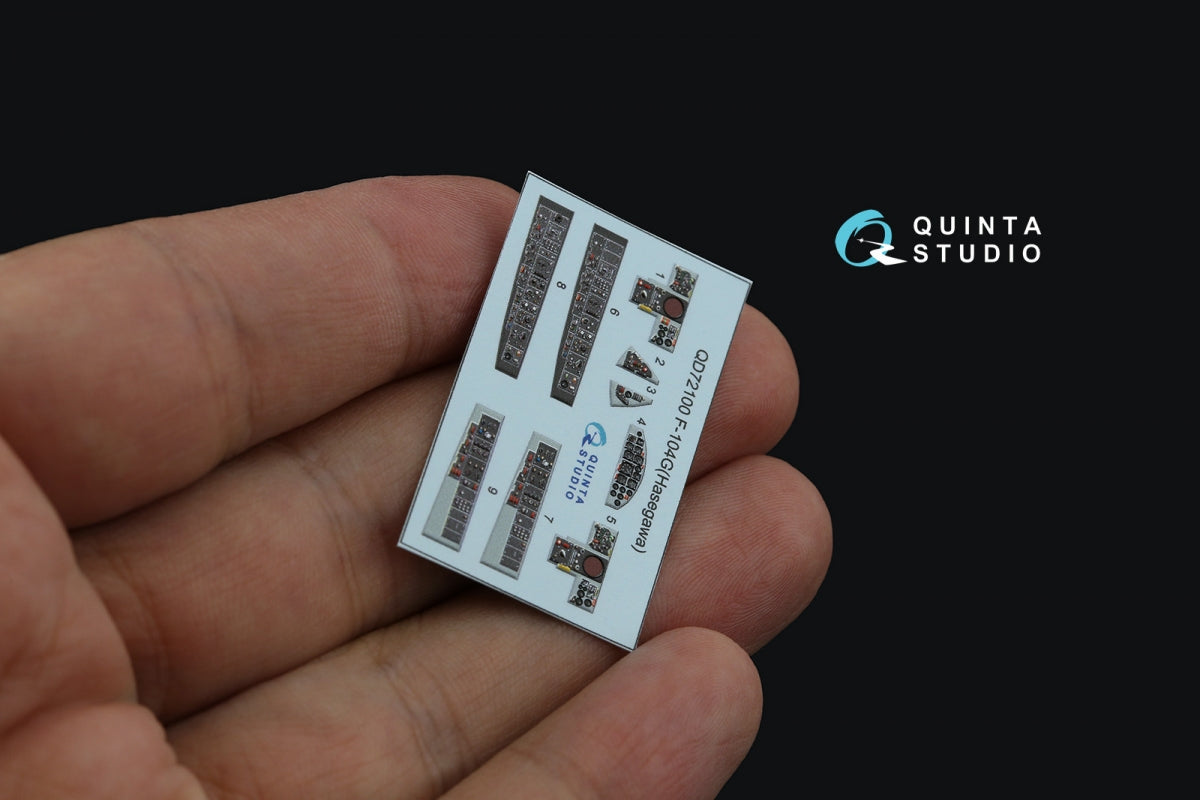 Quinta Studio QD72100 F-104G 3D-Printed &amp;amp; coloured Interior on decal paper (Hasegawa) 1/72 – immagine 3