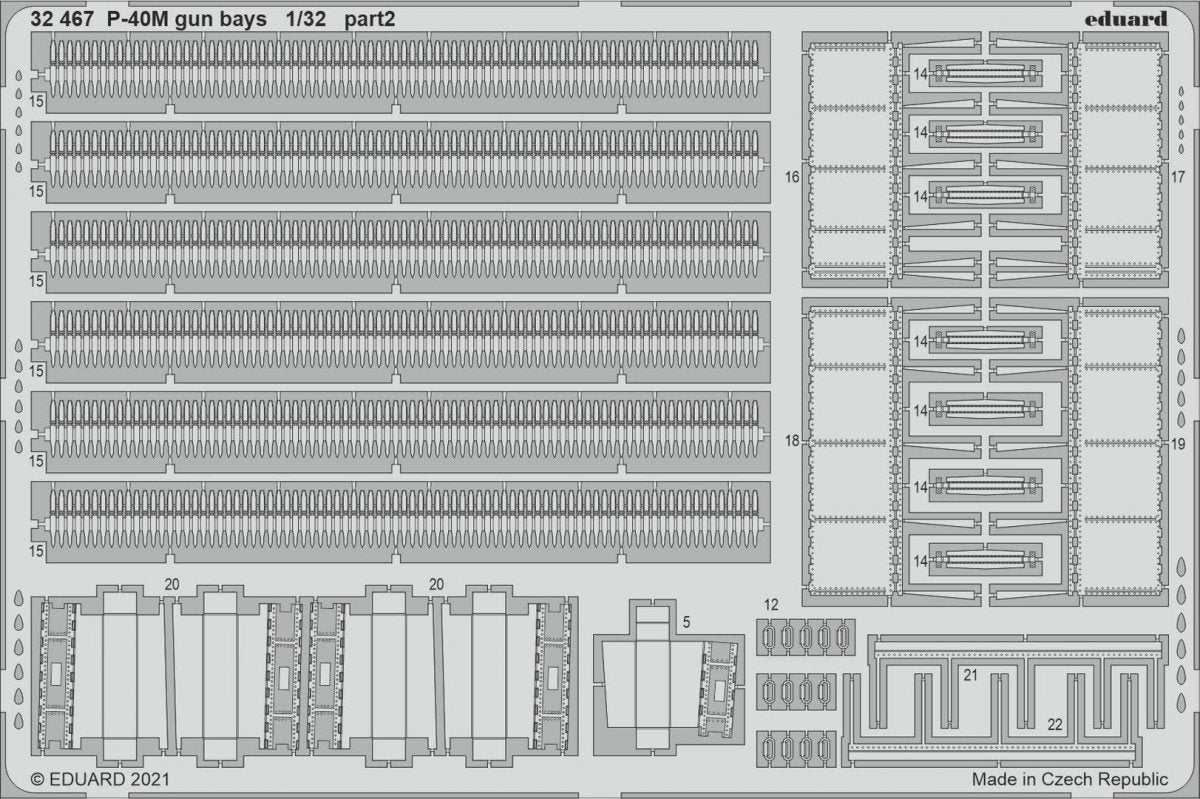 Eduard 32467 P-40M gun bays TRUMPETER 1/32 – Bild 2