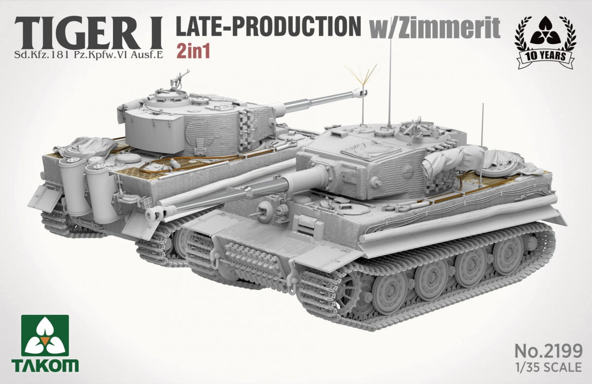 Takom 2199 Tiger I Late Production w/zimmerit Sd.Kfz. 181 Pz.Kpfw. VI Ausf. E (Late/Late Command) 1/35 – Bild 2