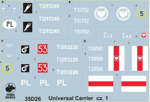 ToRo Model 35D26 - Universal Carrier Mk.I in Polish service vol.1 1/35