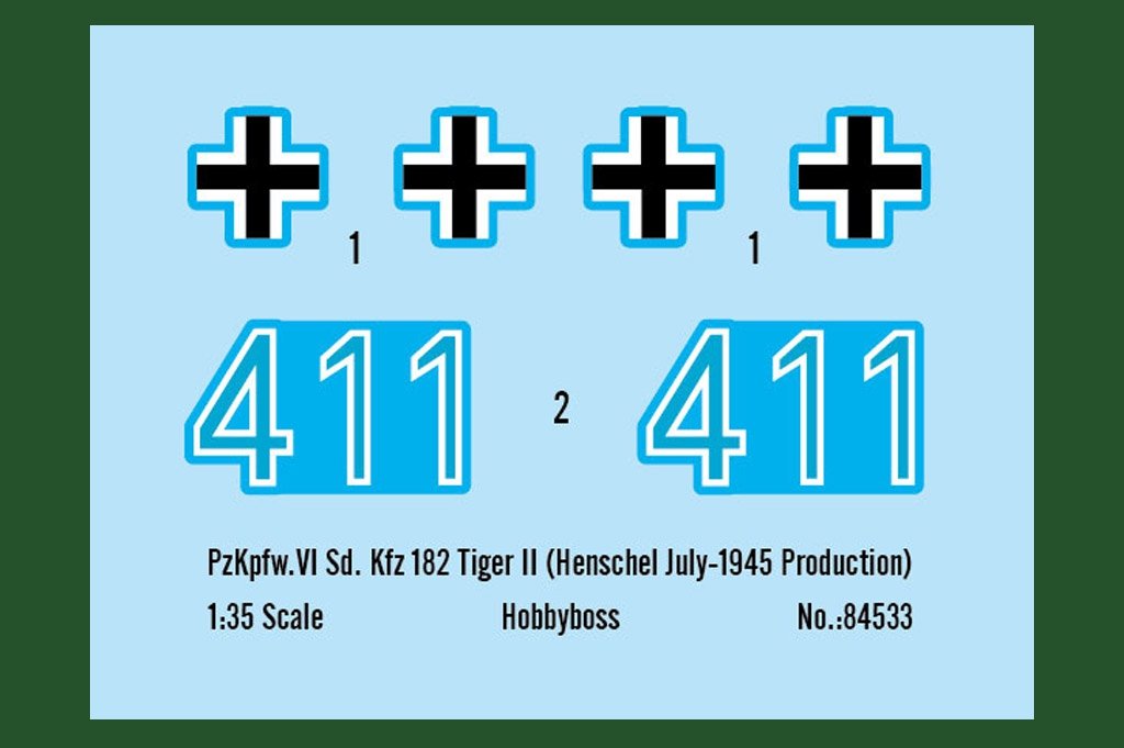 Hobby Boss 84533 Pz.Kpfw.VI Sd.Kfz.182 Tiger II (Production Henschel juillet 1945) (1/35) – image 6