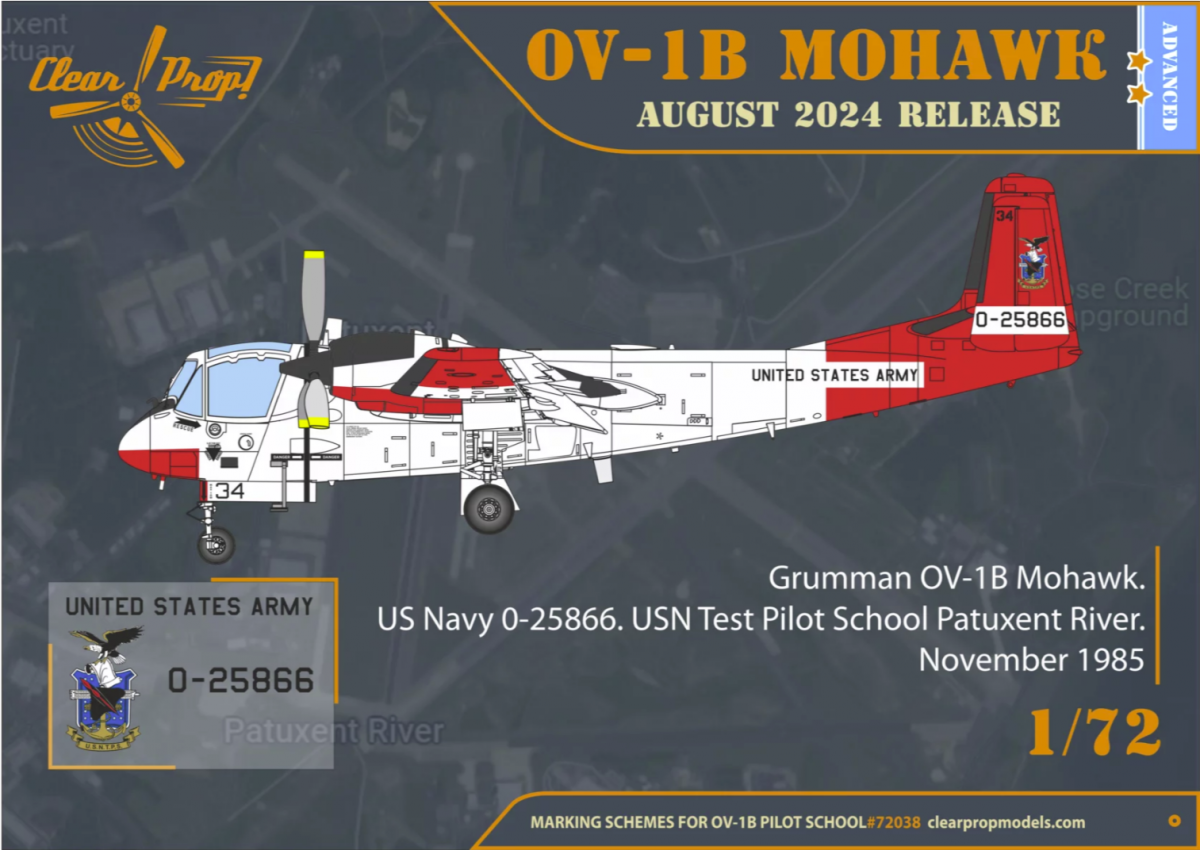 Clear Prop! CP72038 OV-1B Mohawk &amp;quot;Pilot School&amp;quot; ADVANCED KIT 1/72 – zdjęcie 4