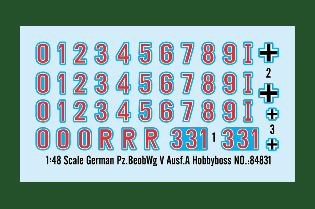 Hobby Boss 84831 German PzBeobWg V Ausf.A 1/48 – immagine 3