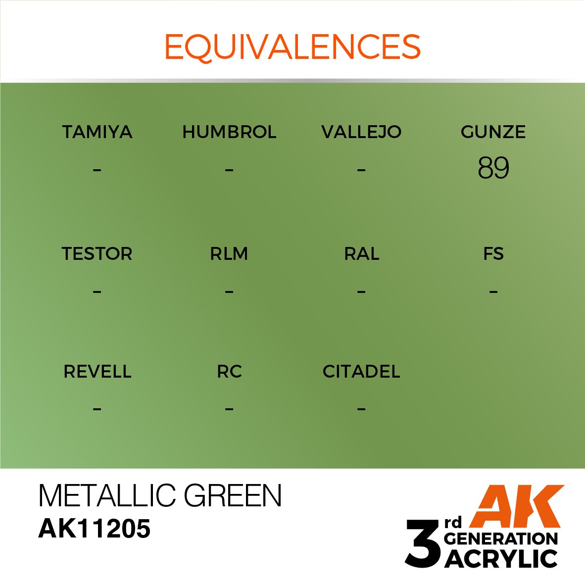 AK Interactive AK11205 METALLIC GREEN – METALLIC 17ml – Bild 3