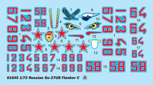 Trumpeter 01645 Russian Su-27UB Flanker C Fighter 1/72 – immagine 6