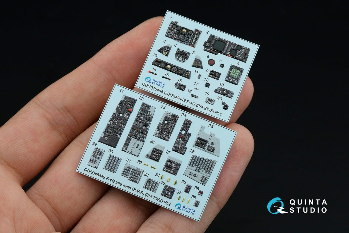 Intérieur imprimé en 3D et coloré sur papier décalcomanie Quinta Studio QDS-48449 F-4G tardif (Zoukei Mura SWS) (Petite version) 1/48 – image 2