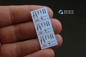 Quinta Studio QD72025 F-14A 3D-Printed &amp;amp; coloured Interior on decal paper (for GWH kit) 1/72 – immagine 4