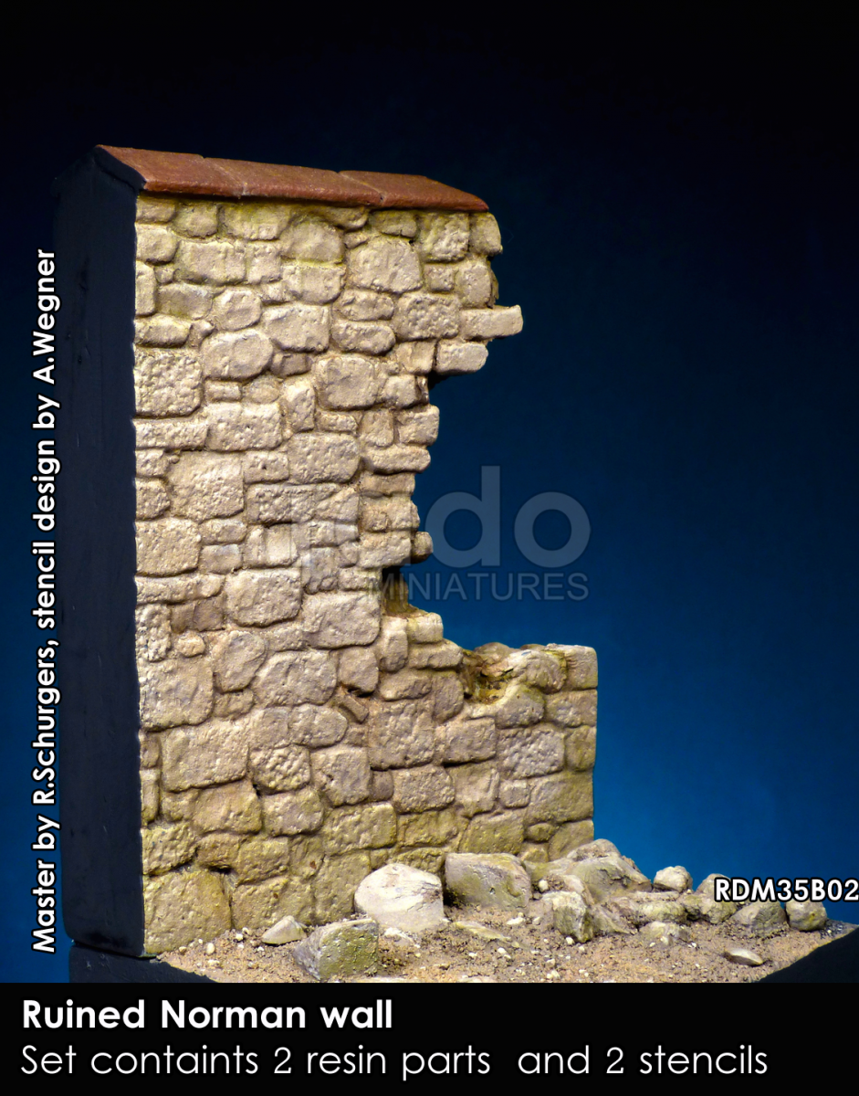 RADO Miniatures RDM35B02 Mur normand en ruine 1/35
