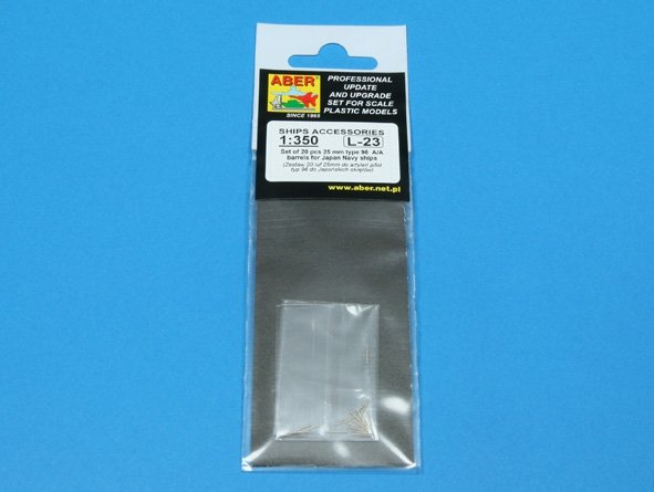 Aber 350L-23 Set of 20 pcs 25 mm type 96 A/A barrels for Japan ships 1/350 – immagine 7