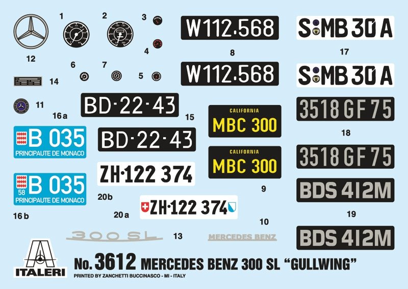 Italeri 3612 Mercedes-Benz 300SL Gullwing 1/16 – image 2