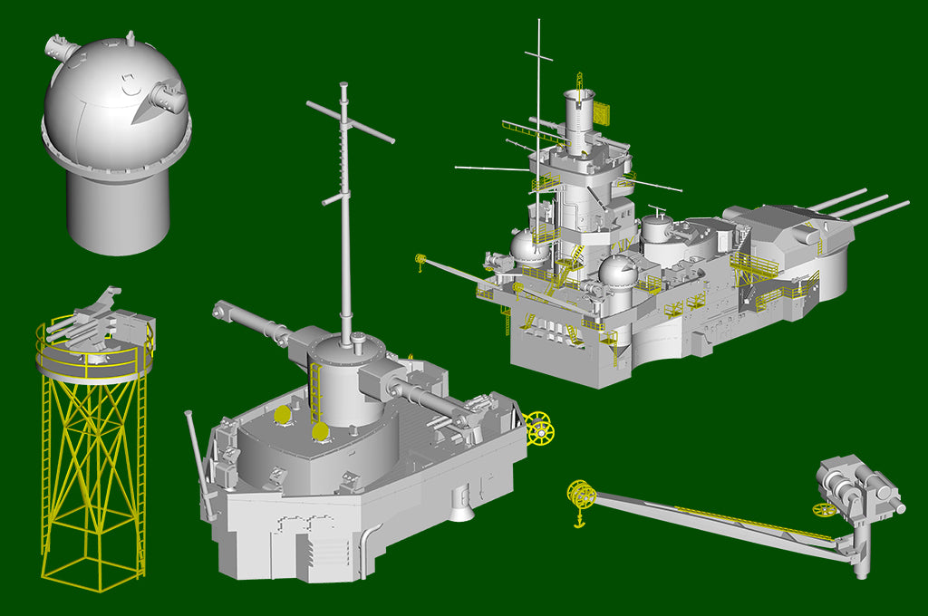 Trumpeter 05360 German Gneisenau Battleship 1/350 – Bild 13