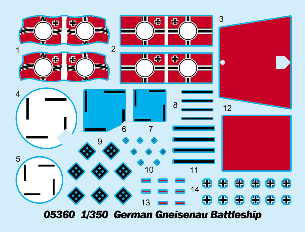 Trumpeter 05360 German Gneisenau Battleship 1/350 – Bild 3