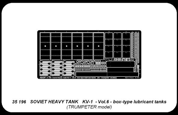 Aber 35196 Russian heavy tank KV-1 - vol. 6 - additional set - box-type lubricant tanks 1/35 – zdjęcie 3