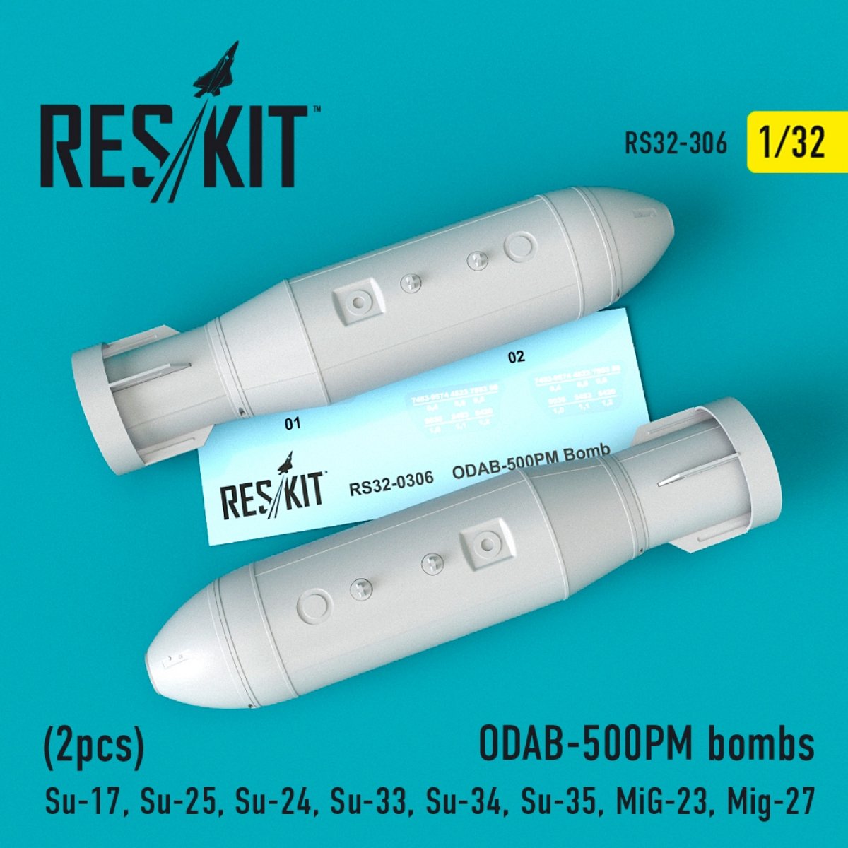 RESKIT RS32-0306 ODAB-500PM BOMBES (2PCS) 1/32