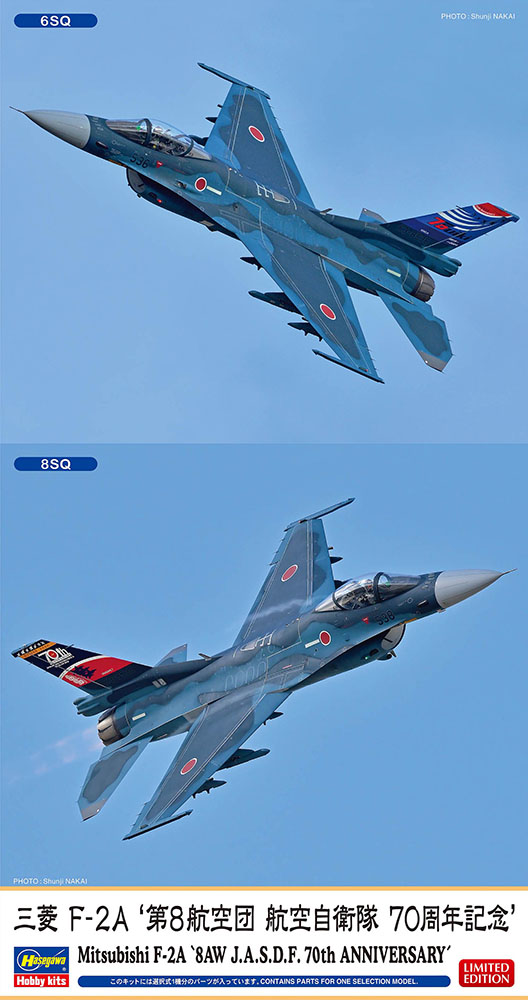 Hasegawa 07548 Mitsubishi F-2A &amp;#39;8AW J.A.S.D.F. 70th Anniversary&amp;#39; 1/48