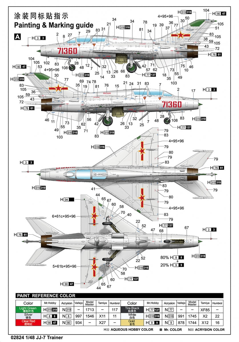 Trumpeter 02824 JJ-7 Trainer 1/48 – image 3