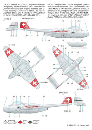 Special Hobby 72339 DH.100 Vampire Mk. I The First Jet Guardians of Neutrality 1/72 – Bild 4