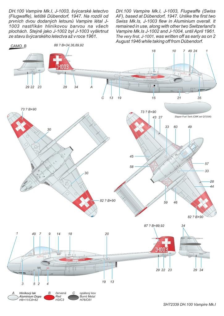 Special Hobby 72339 DH.100 Vampire Mk. I The First Jet Guardians of Neutrality 1/72 – Bild 4