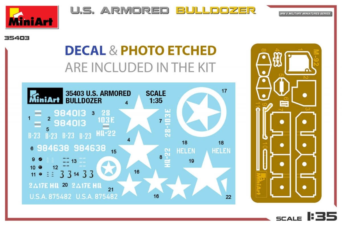 MiniArt 35403 U.S. ARMORED BULLDOZER 1/35 – imagen 2