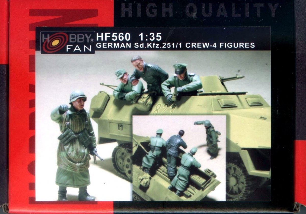 Ventilateur Hobby HF560 ALLEMAND Sd. Kfz. 251/1 CREW-4 FIGURINES 1/35