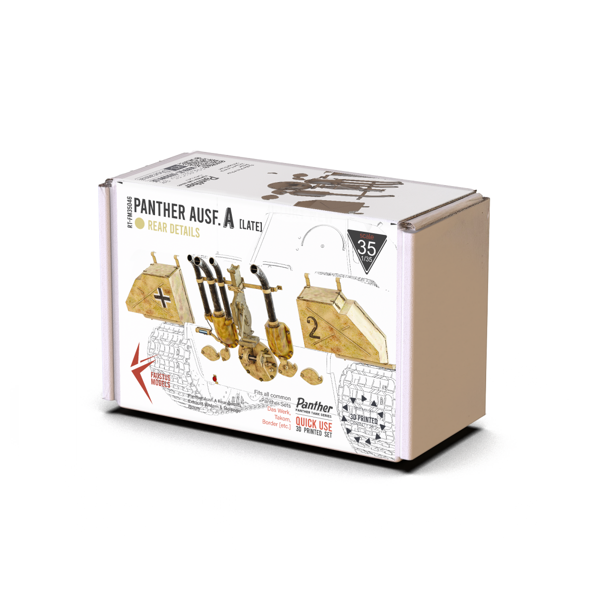 Faustus Models FM35046 Panther A Rear Details – Late Version 1/35