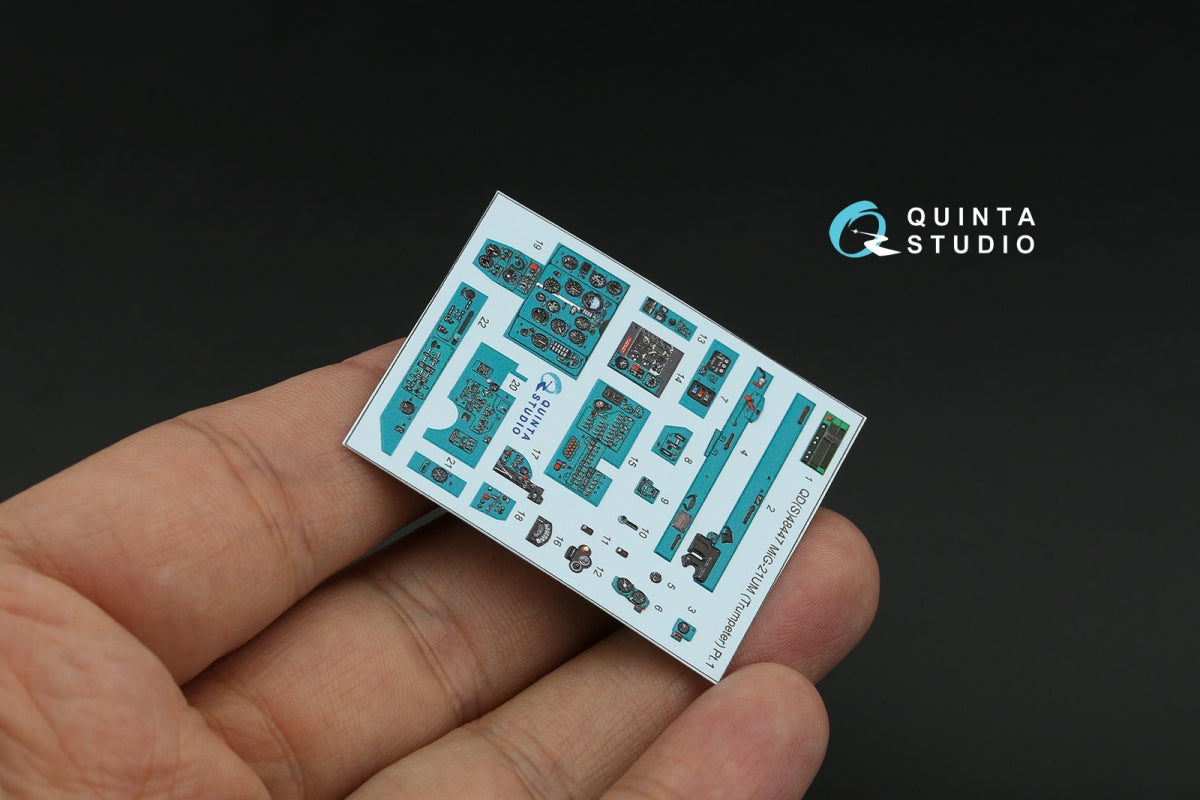 Quinta Studio QDS-48447 MiG-21UM 3D-Printed coloured Interior on decal paper (Trumpeter) (Small version) 1/48 – immagine 5