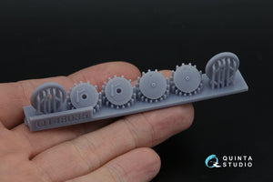 Quinta Studio QT48035 I-16 Wheels (early type) with separate hubs and weighted tires (all kits) 1/48 – immagine 4
