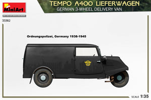 MiniArt 35382 TEMPO A400 LIEFERWAGEN. GERMAN 3-WHEEL DELIVERY VAN 1/35 – Bild 4