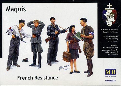 Master Box 3551 Maquis, French Resistance 1/35