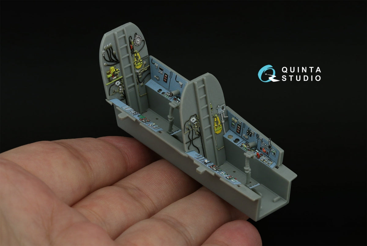 Quinta Studio QDS+48409 Su-17UM3 3D-Printed &amp; coloured Interior on decal paper (Hobby Boss) (Small version) (with 3D-printed resin parts) 1/48