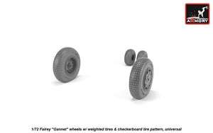 Armory Models AW72413 Fairey Gannet late type wheels w/ weighted tires of checkerboard tire pattern 1/72 – zdjęcie 4