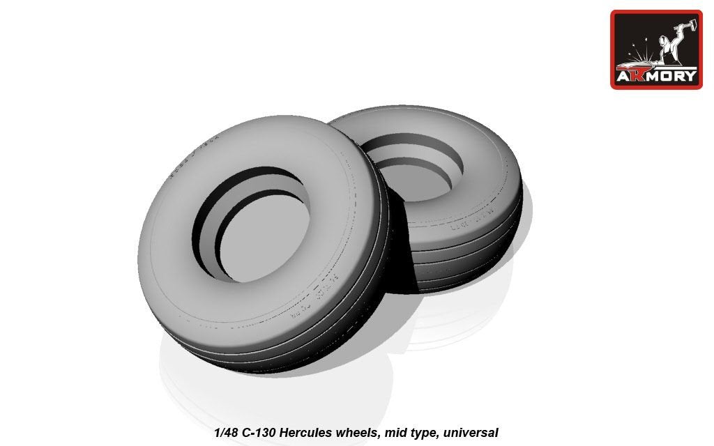Armory Models AW48310 C-130 Hercules wheels, mid type 1/48 – imagen 3