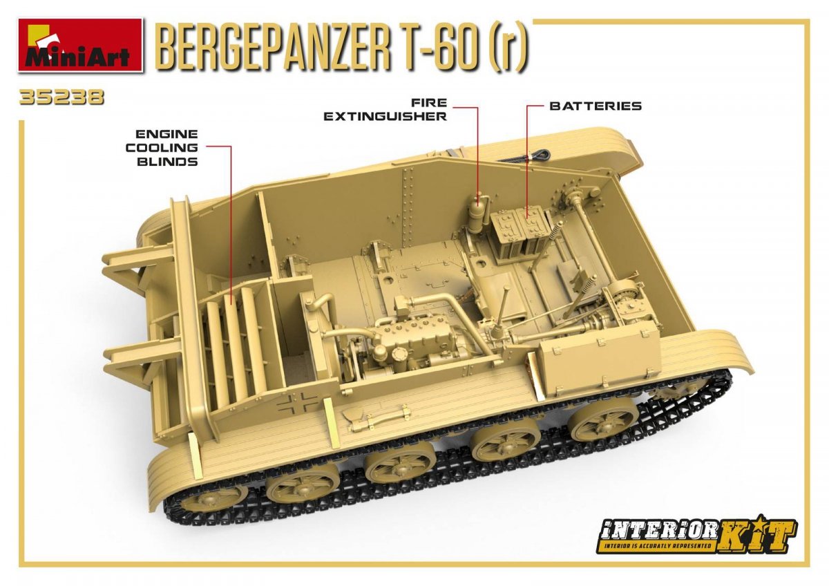 MiniArt 35238 BERGEPANZER T-60 ( r ) INTERIOR KIT 1/35 – zdjęcie 4