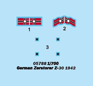 Trumpeter 05788 German Zerstorer Z-30 1942 1/700 – Bild 2