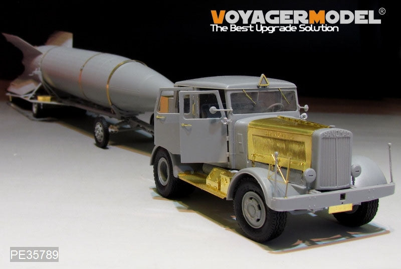 Voyager Model PE35789 WWII Hanomag SS100 Military Car w/V2 Rocket Transporter For TAKOM 2110 1/35 – immagine 8
