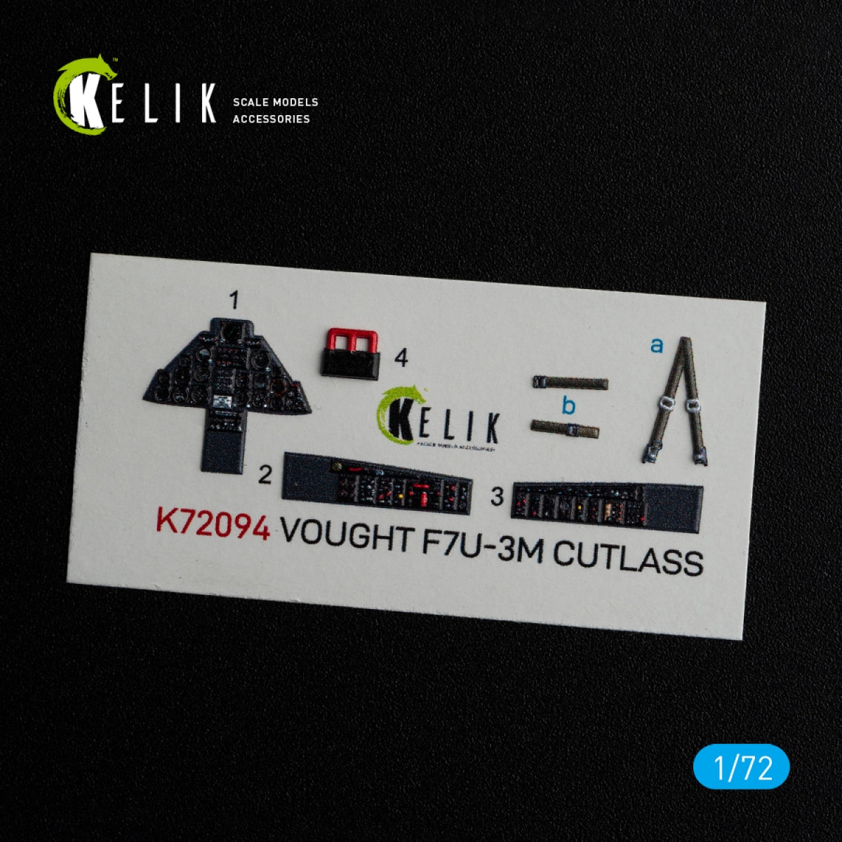 KELIK K72094 Vought F7U-3M Cutlass - interior 3D decals for Fujimi kit 1/72 – zdjęcie 4