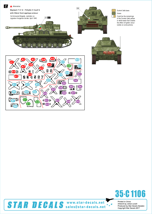 Star Decals 35-C1106 Axis &amp;amp; Eastern European PzKpfw IV 1/35 – immagine 2