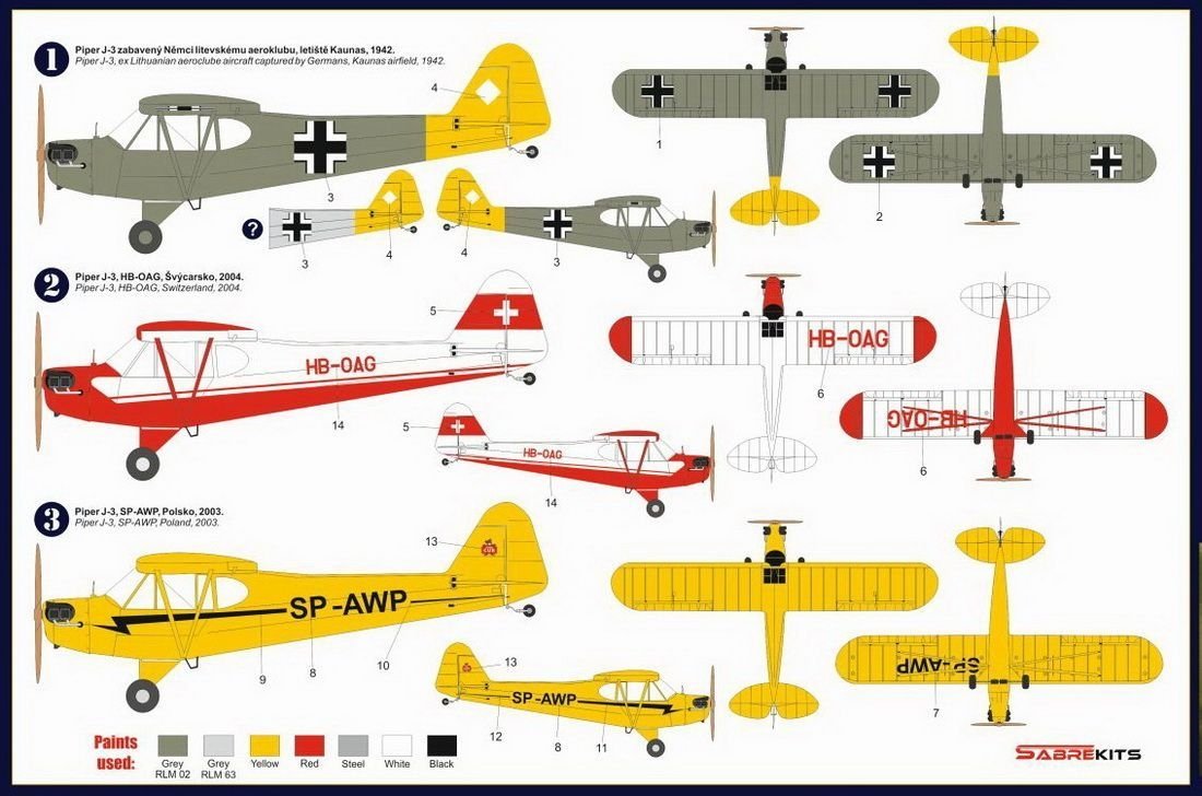 SabreKits SBK4003 Piper J-3 Cub over Europe 1/48 – immagine 2