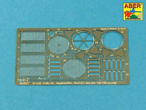 Grilles Aber 35G35 pour Panther, Ausf.G; Jagdpanther, Ausf.G2 - Modèles récents pour Takom 1/35