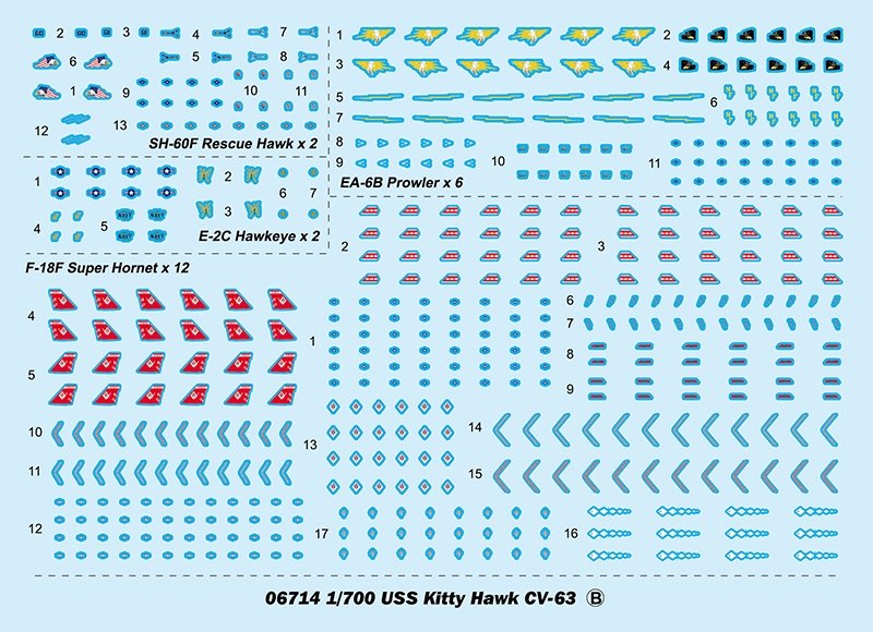 Trumpeter 06714 USS Kitty Hawk CV-63 1/700 – imagen 12
