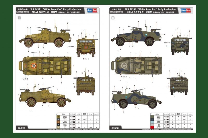 Hobby Boss 82451 US M3A1 Voiture de reconnaissance blanche, première production (1/35) – image 3