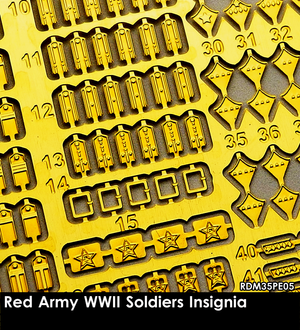 RADO Miniatures RDM35PE05 Red Army WWII Soldiers Insignia 1/35 – zdjęcie 2