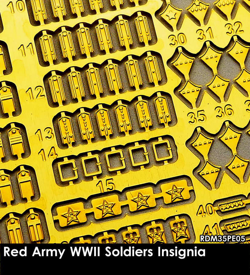 RADO Miniatures RDM35PE05 Red Army WWII Soldiers Insignia 1/35 – zdjęcie 2