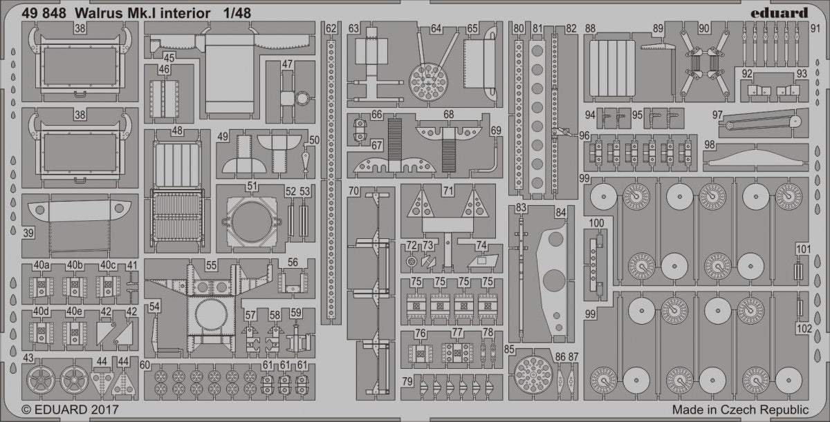 Eduard 49848 Walrus Mk. I interior AIRFIX 1/48